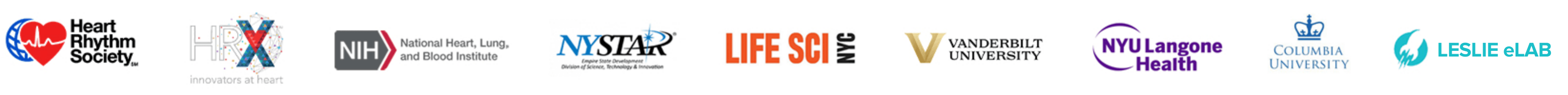 Heart Rhythm Society, NIH National Heart Lung and Blood Institute, NYSTAR, LIFE SCI NYC, Vanderbilt University, NYU Langone Health, Columbia University, and LESLIE eLAB
